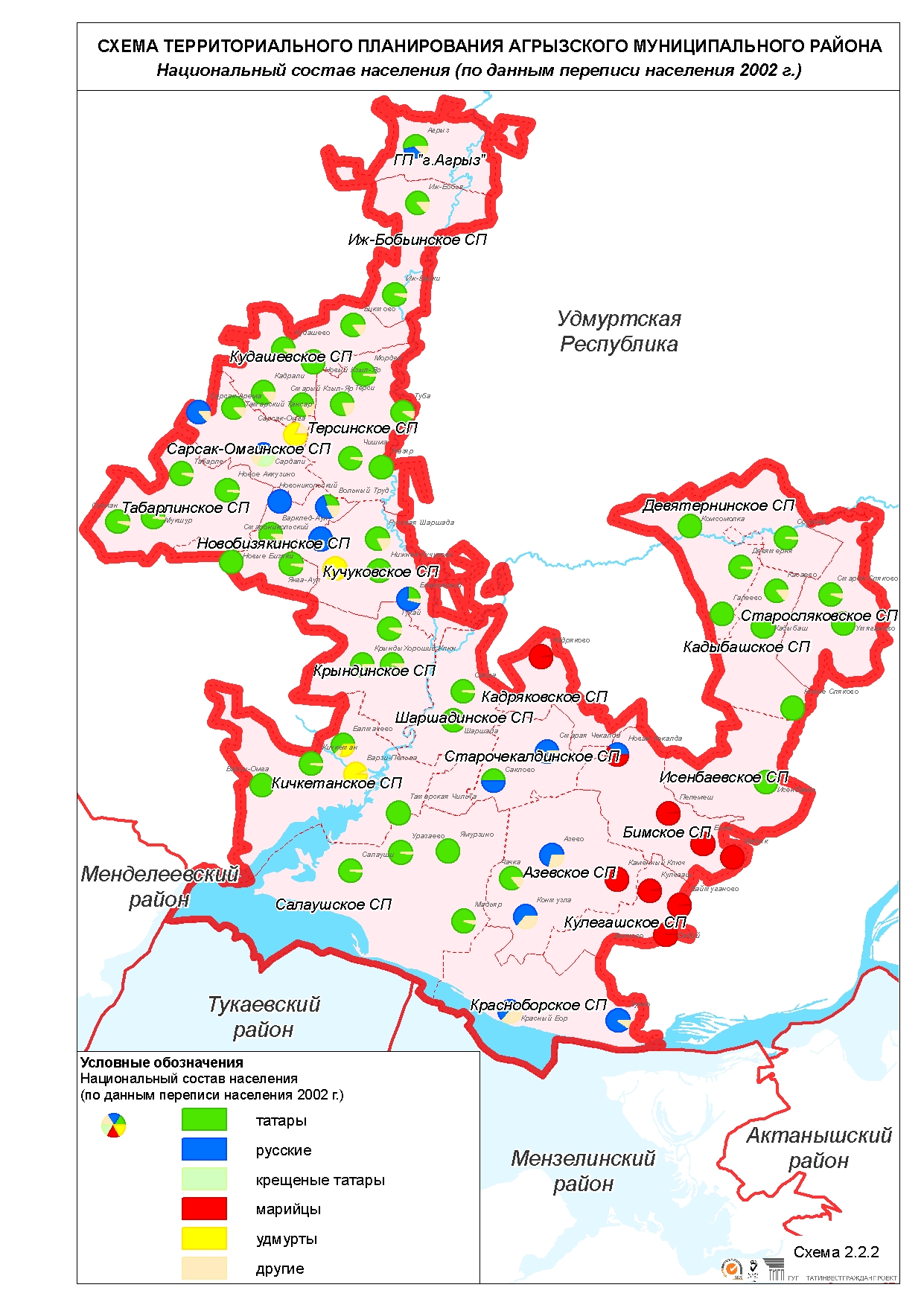 Карта актанышского района республики татарстан с деревнями